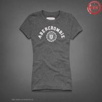 dames abercrombie fitch korte tees grijs wit Stijl Populaire m0xxn229